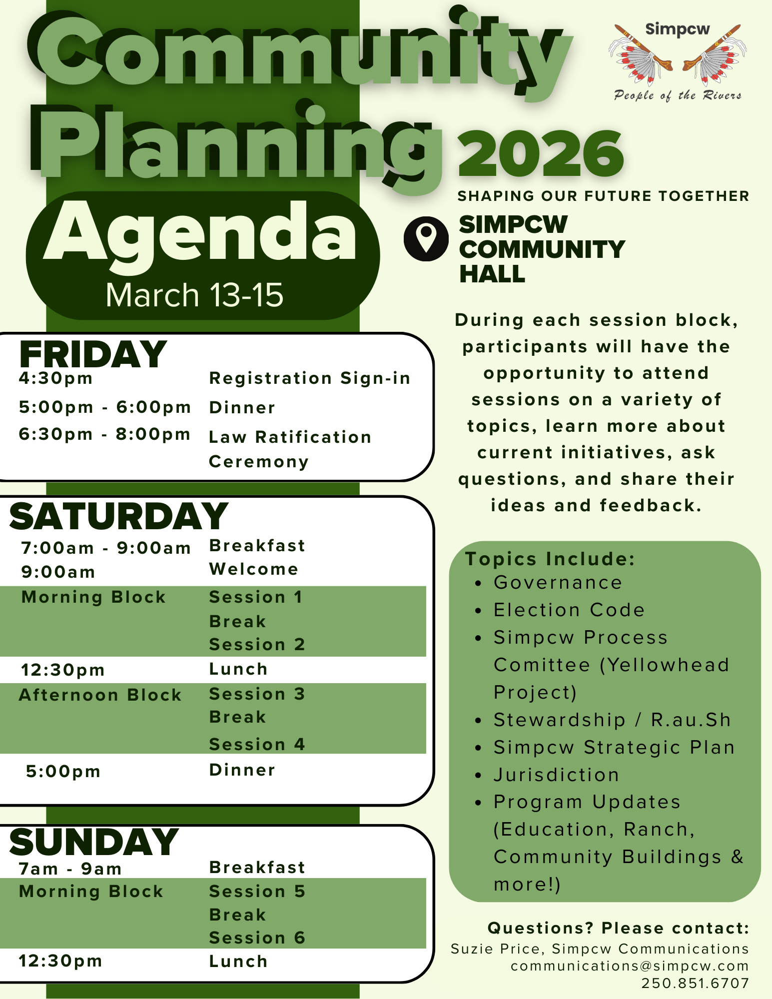 Community Planning 2026: Agenda & Upcoming Sessions – Simpcw